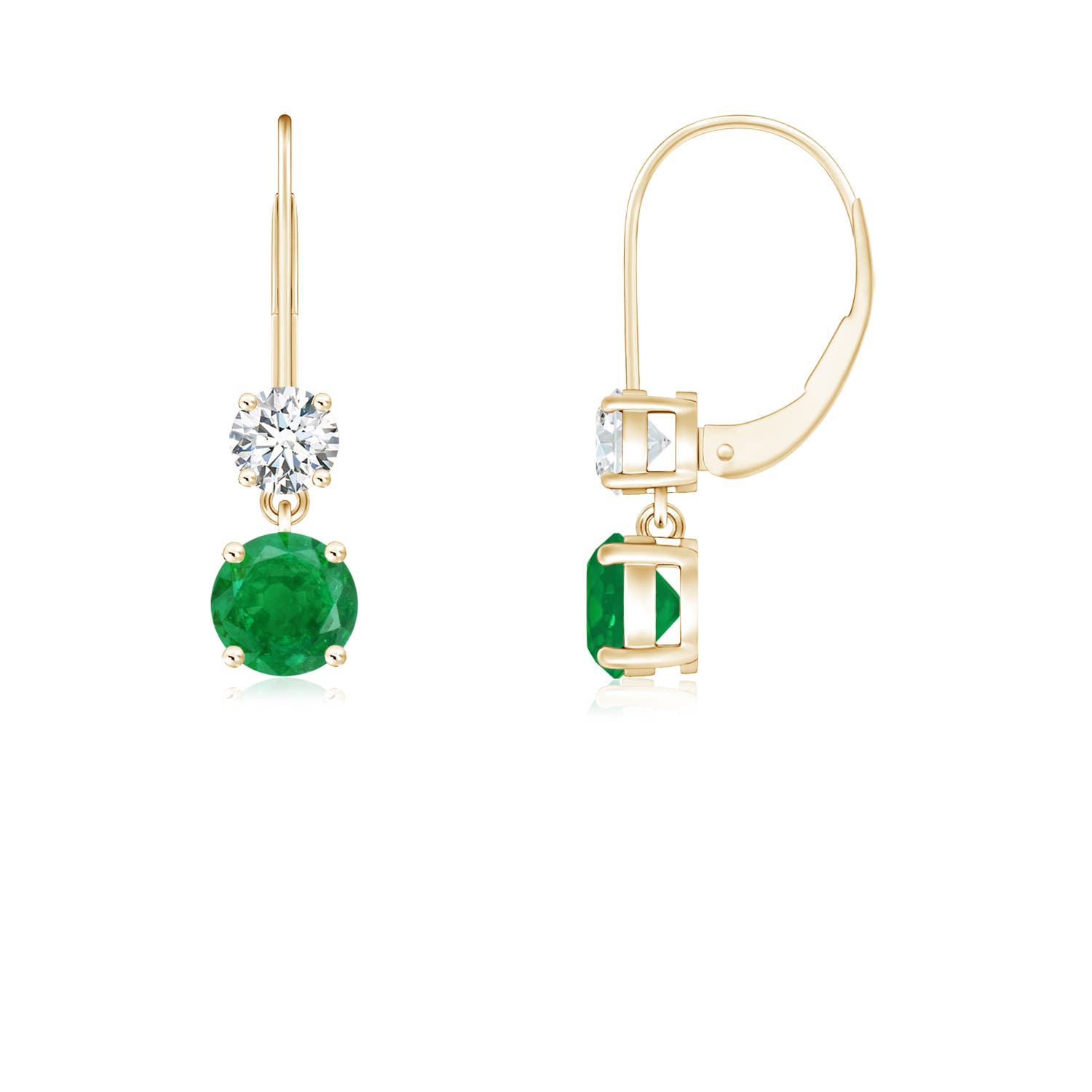 AA - Emerald / 0.62 CT / 14 KT Yellow Gold