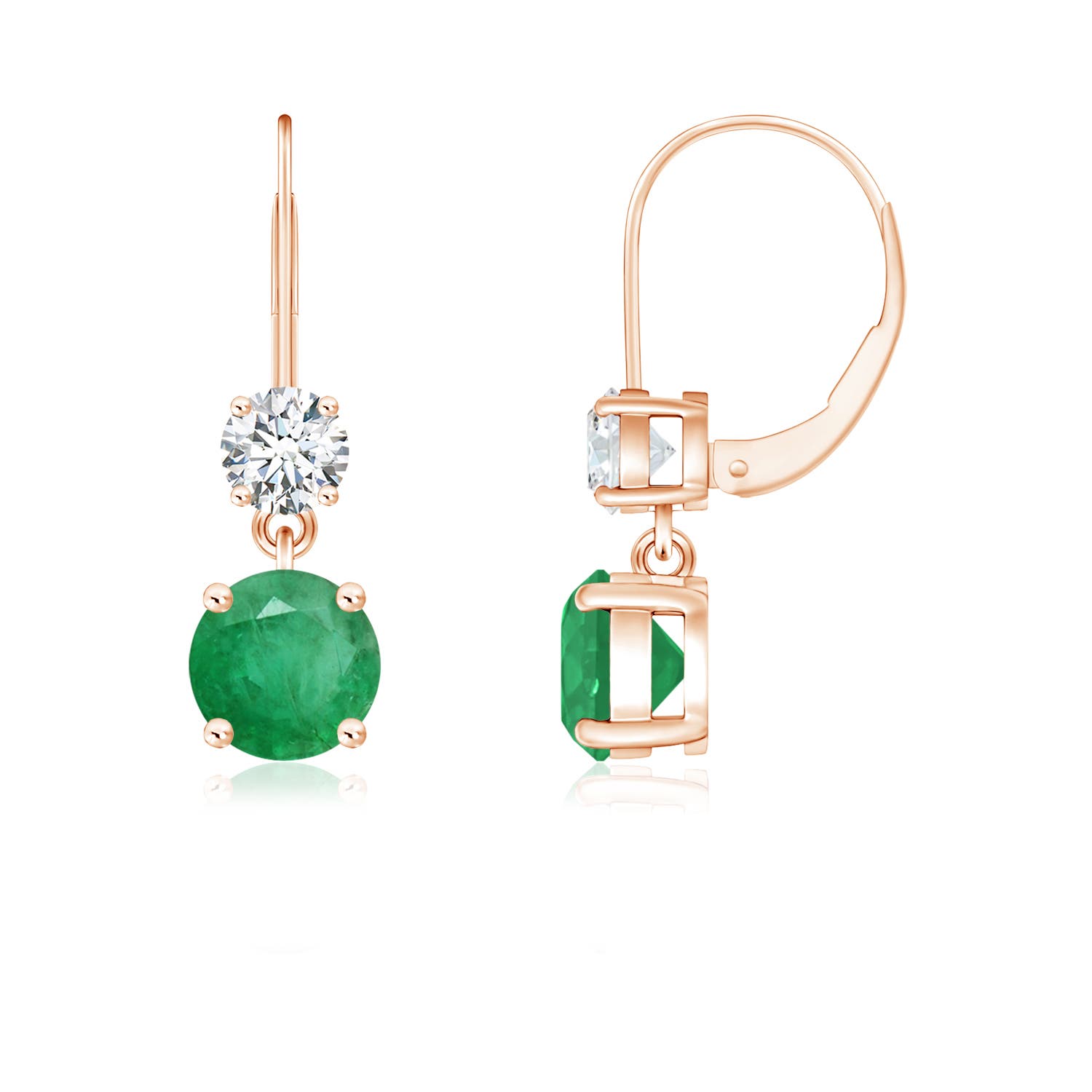 A - Emerald / 1.11 CT / 14 KT Rose Gold