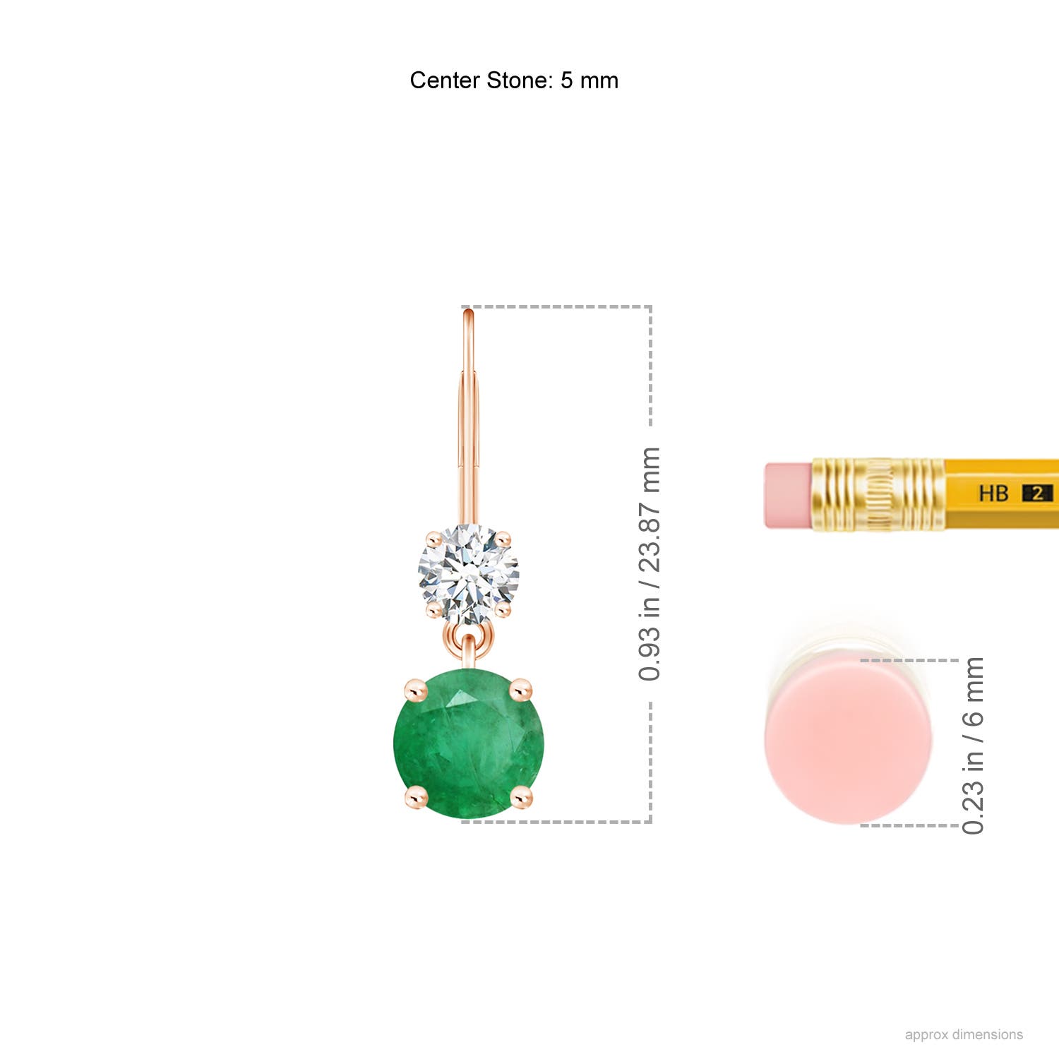 A - Emerald / 1.11 CT / 14 KT Rose Gold