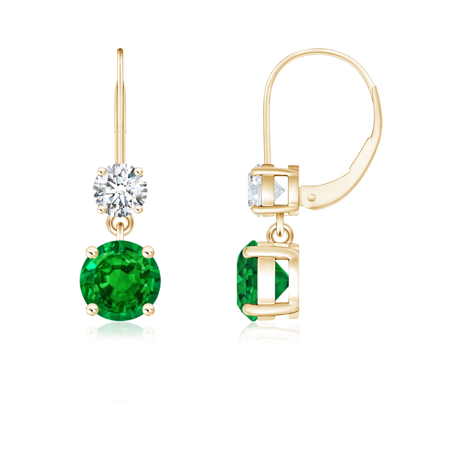 AAAA - Emerald / 1.11 CT / 14 KT Yellow Gold