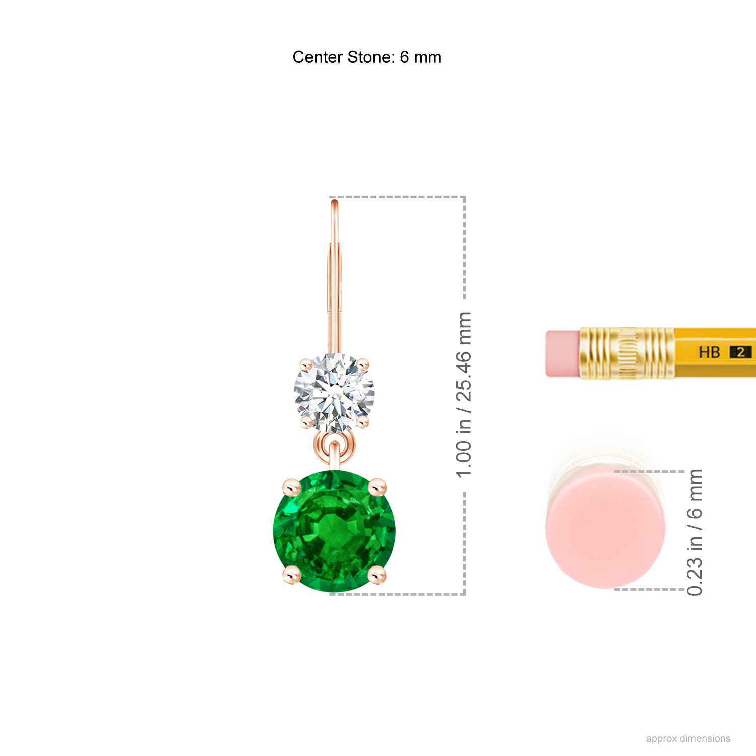 AAAA - Emerald / 1.82 CT / 14 KT Rose Gold