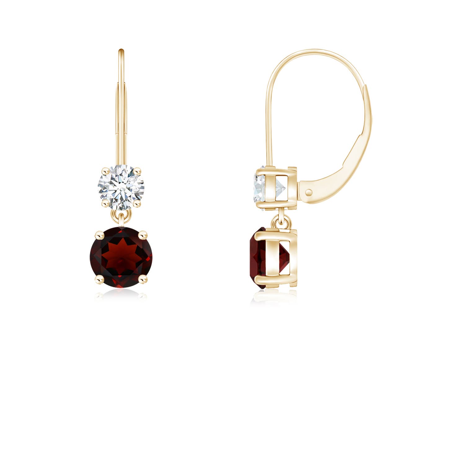 AA - Garnet / 0.8 CT / 14 KT Yellow Gold