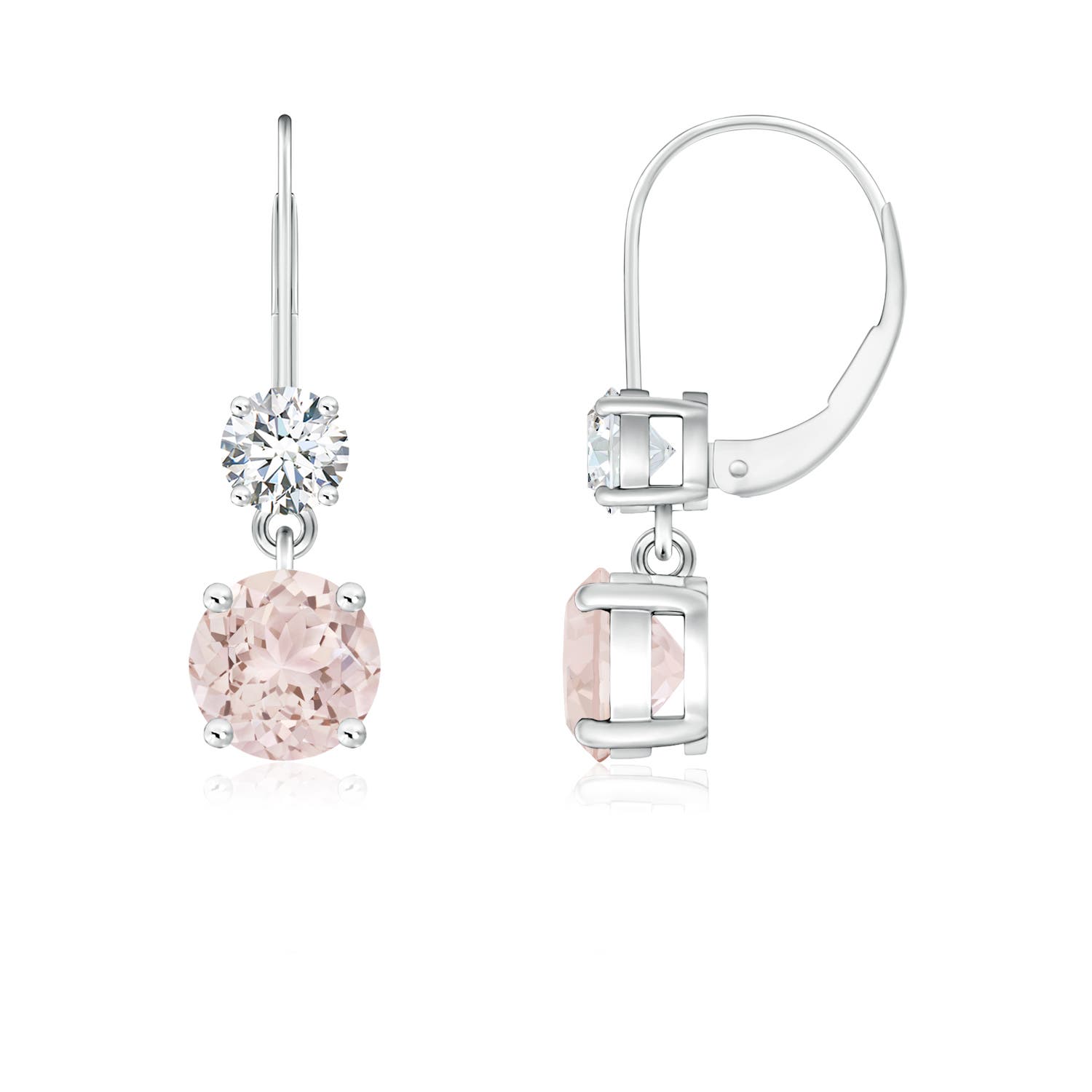 A - Morganite / 1.05 CT / 14 KT White Gold