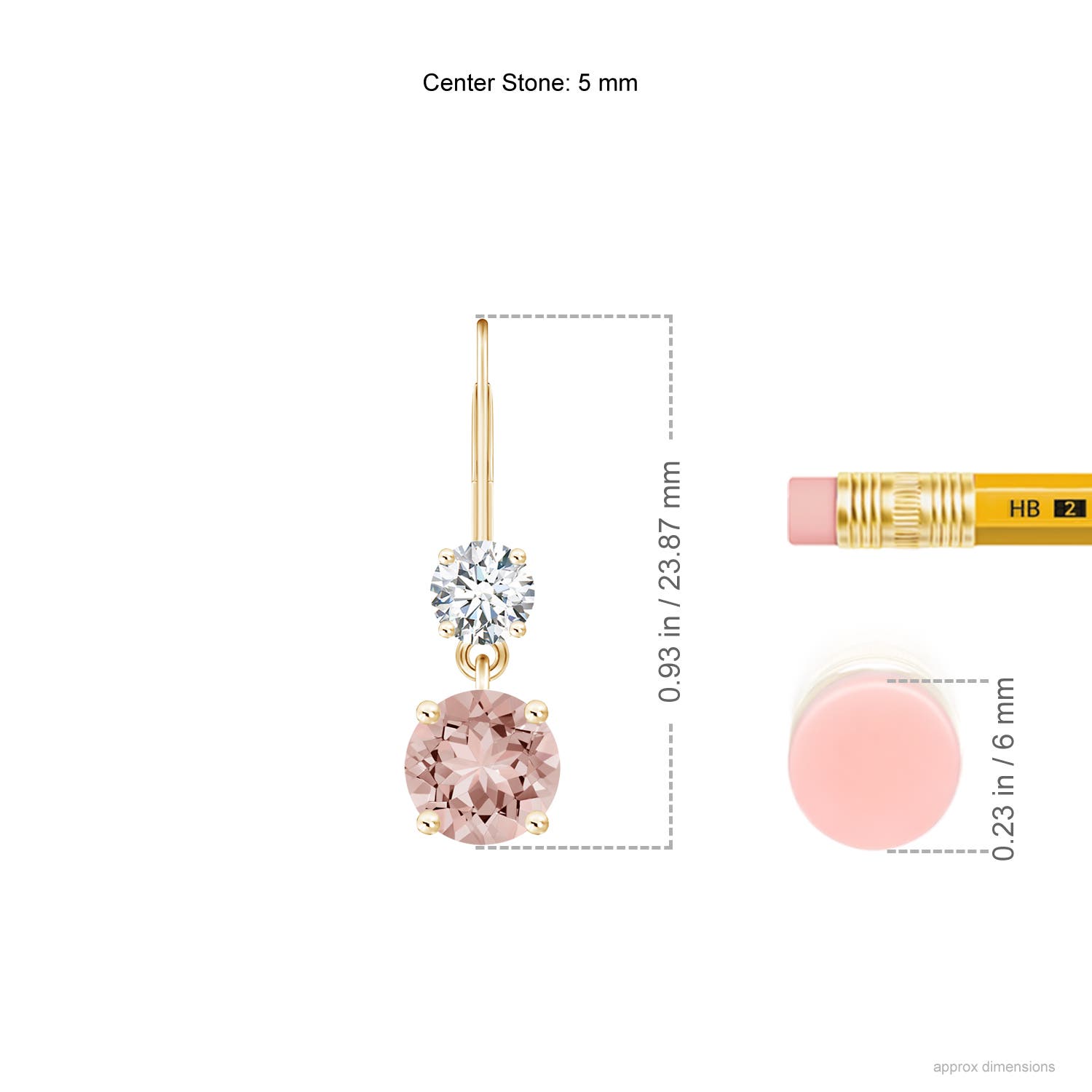 AAAA - Morganite / 1.05 CT / 14 KT Yellow Gold