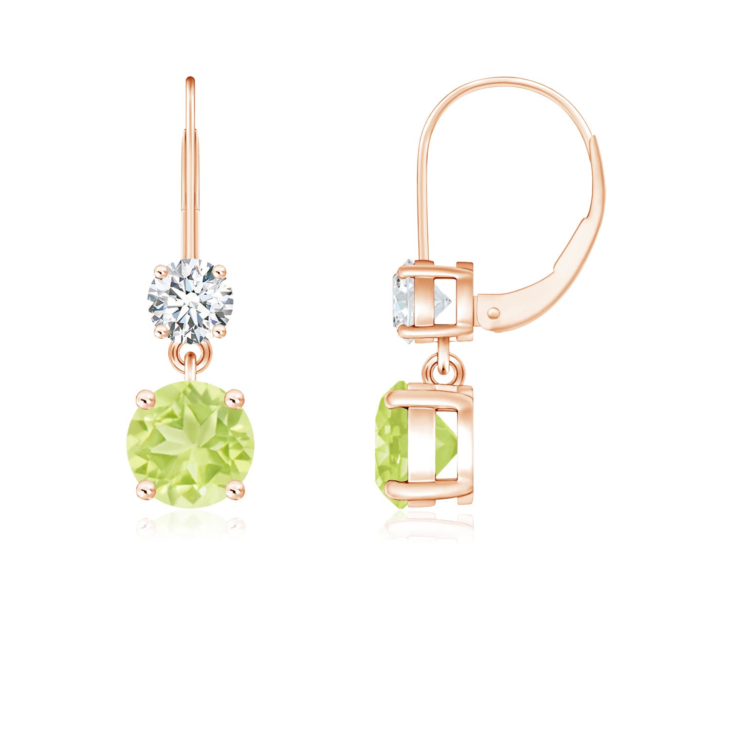 A - Peridot / 1.31 CT / 14 KT Rose Gold