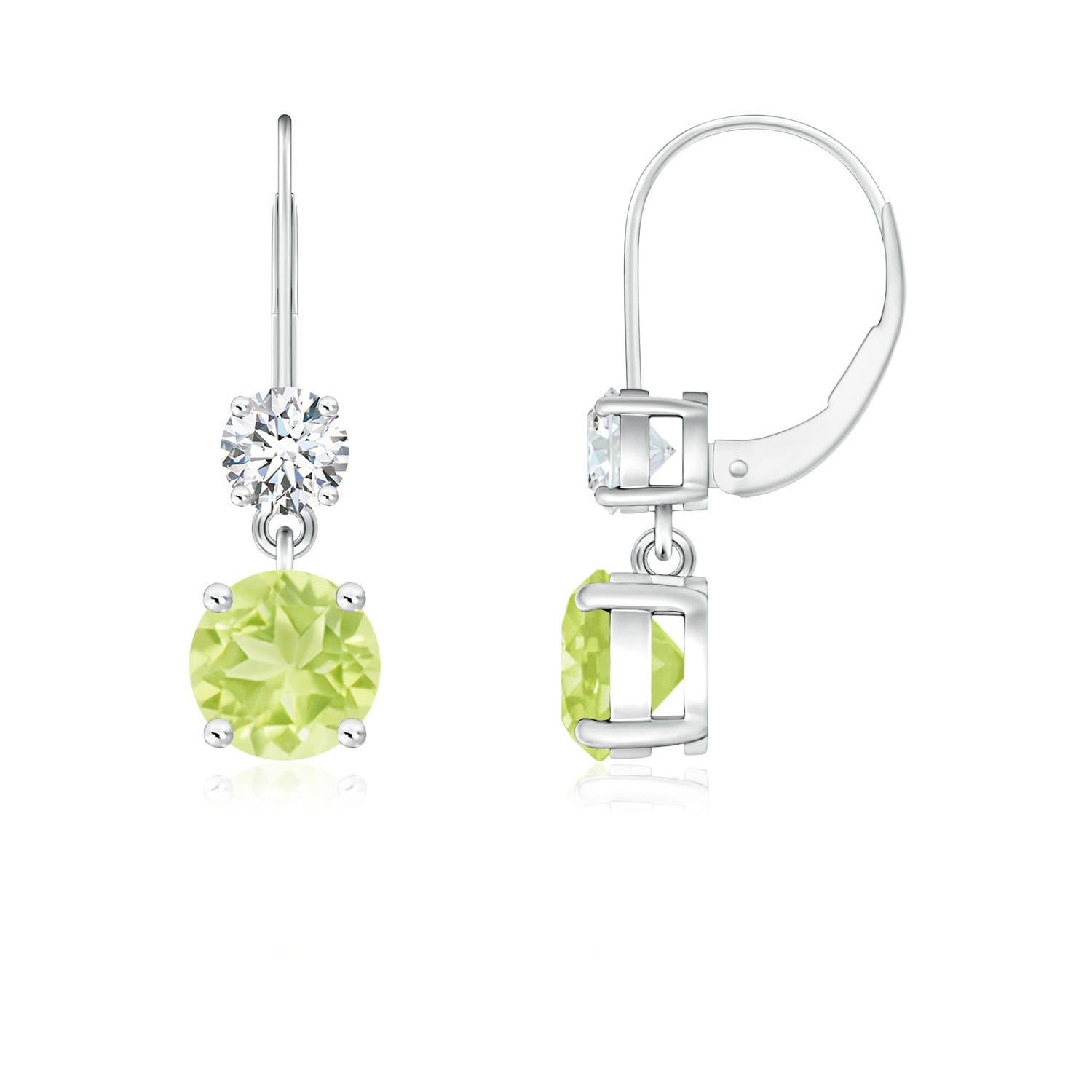 A - Peridot / 1.31 CT / 14 KT White Gold