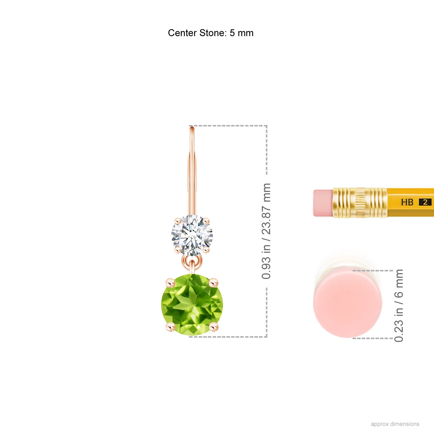 AAA - Peridot / 1.31 CT / 14 KT Rose Gold