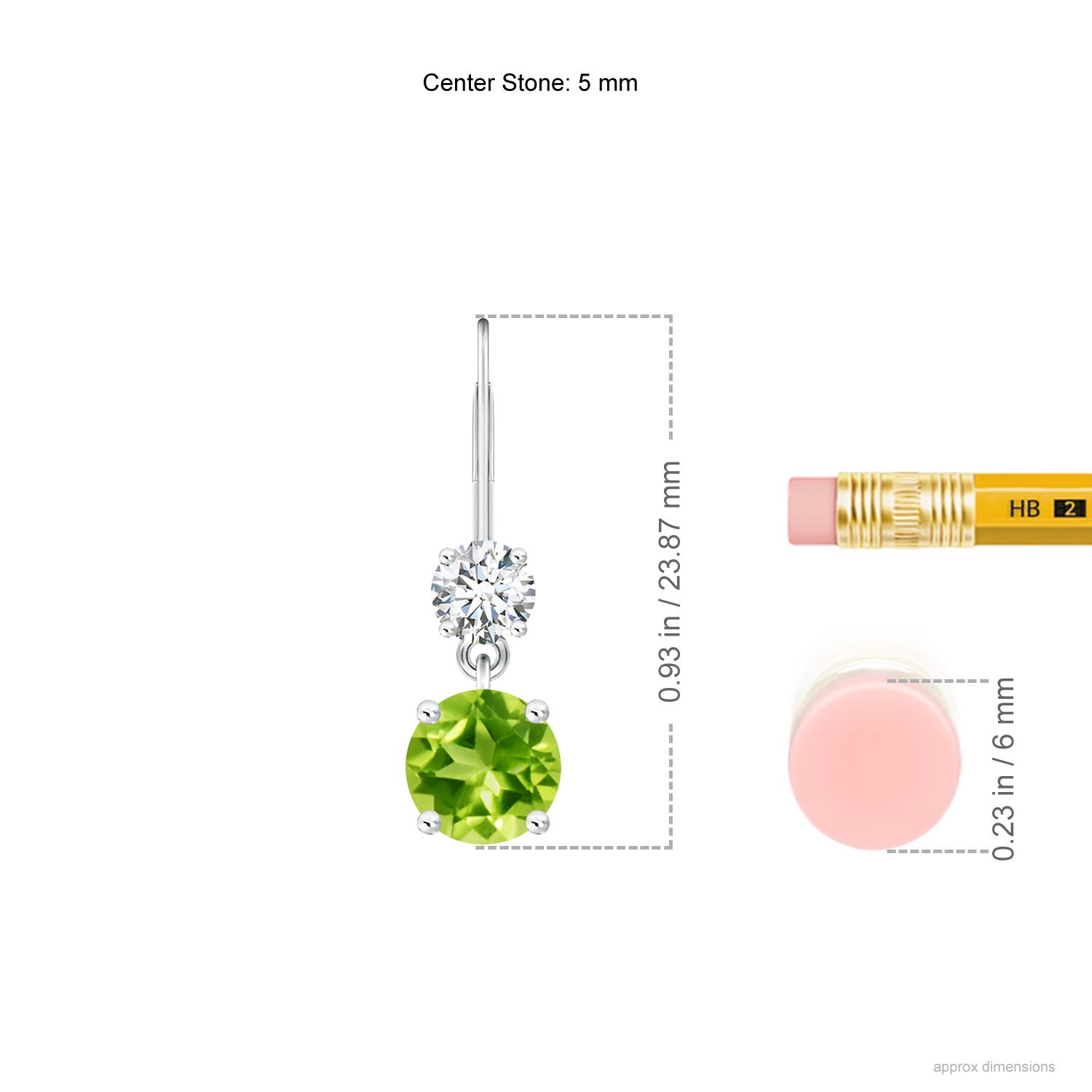 AAA - Peridot / 1.31 CT / 14 KT White Gold