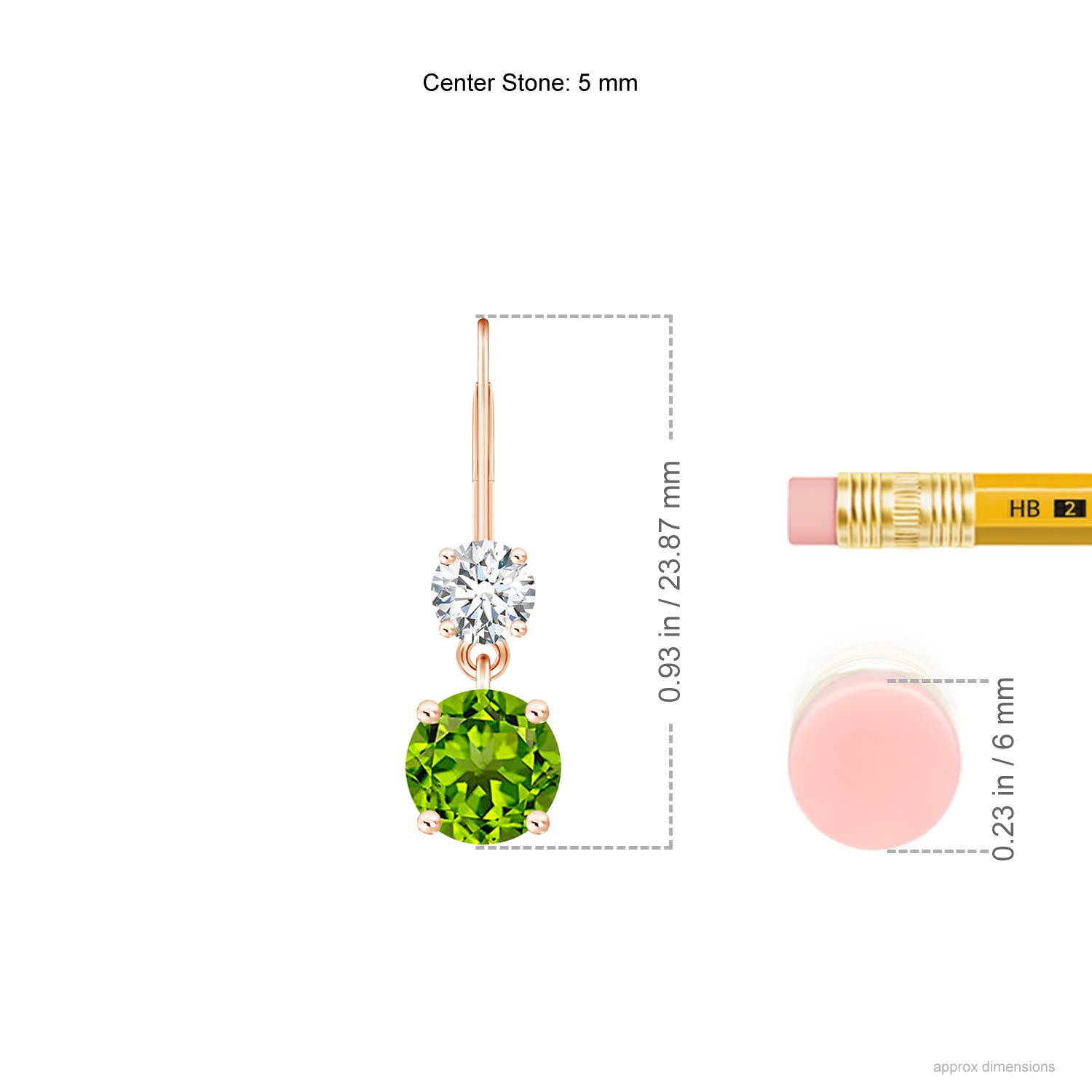 AAAA - Peridot / 1.31 CT / 14 KT Rose Gold