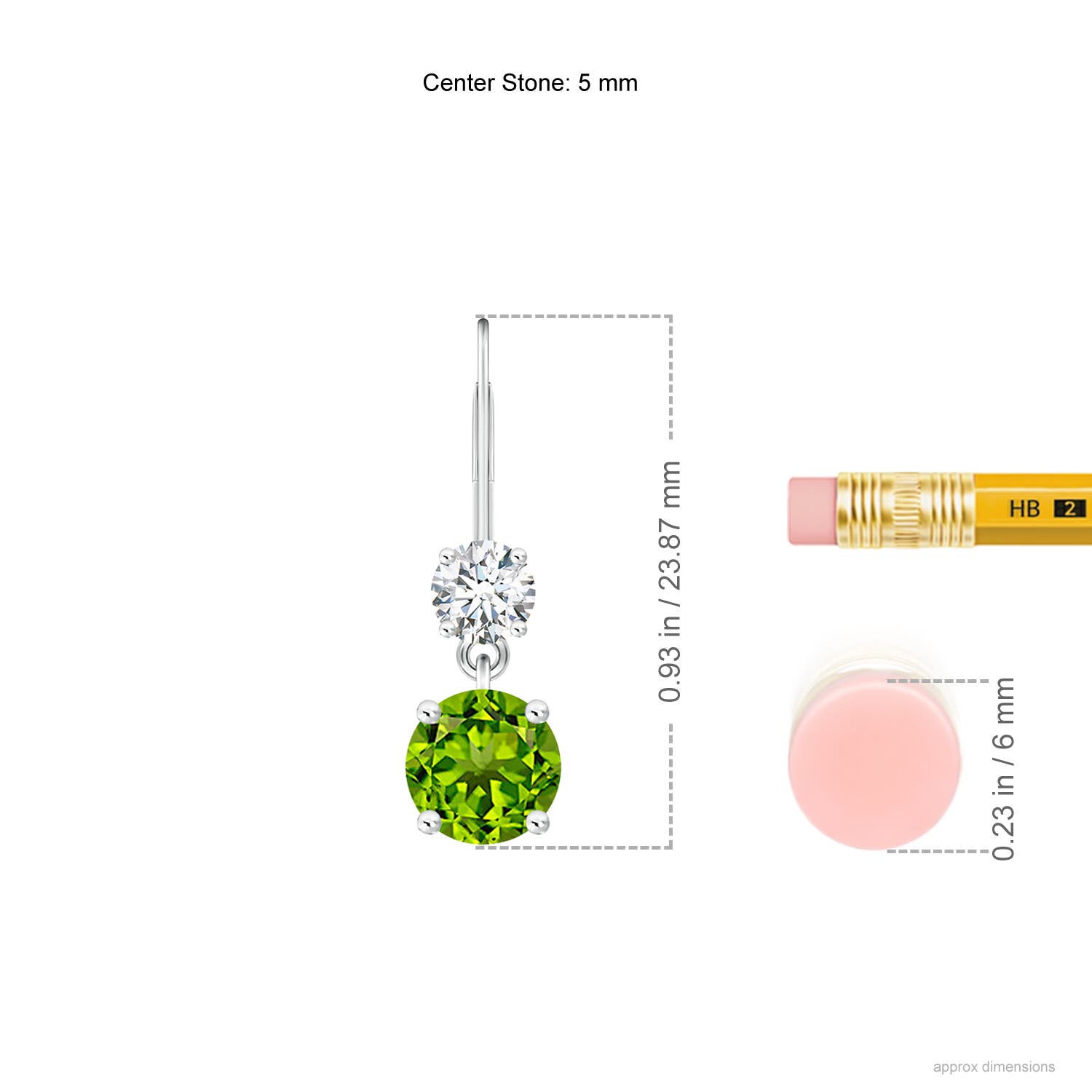 AAAA - Peridot / 1.31 CT / 14 KT White Gold