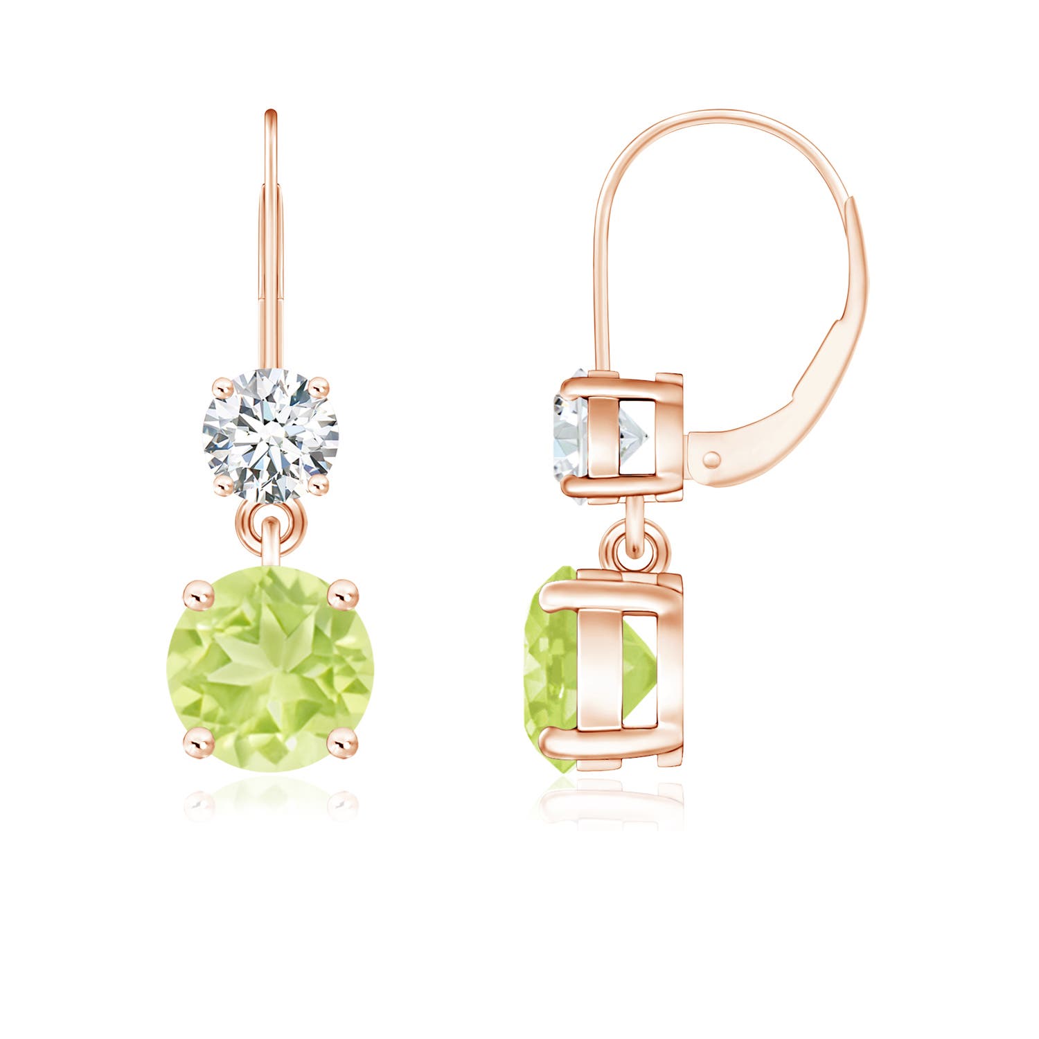 A - Peridot / 2.22 CT / 14 KT Rose Gold