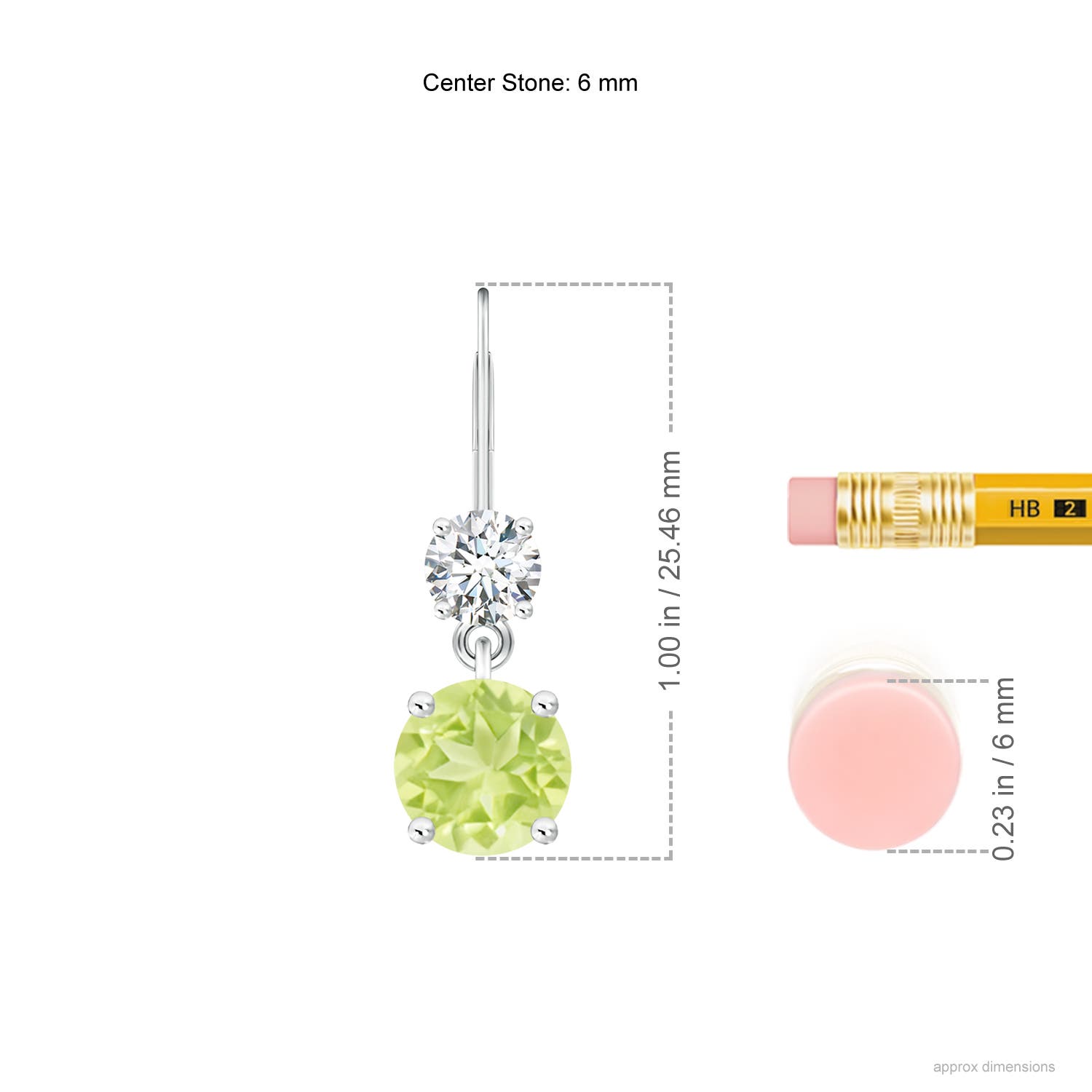 A - Peridot / 2.22 CT / 14 KT White Gold