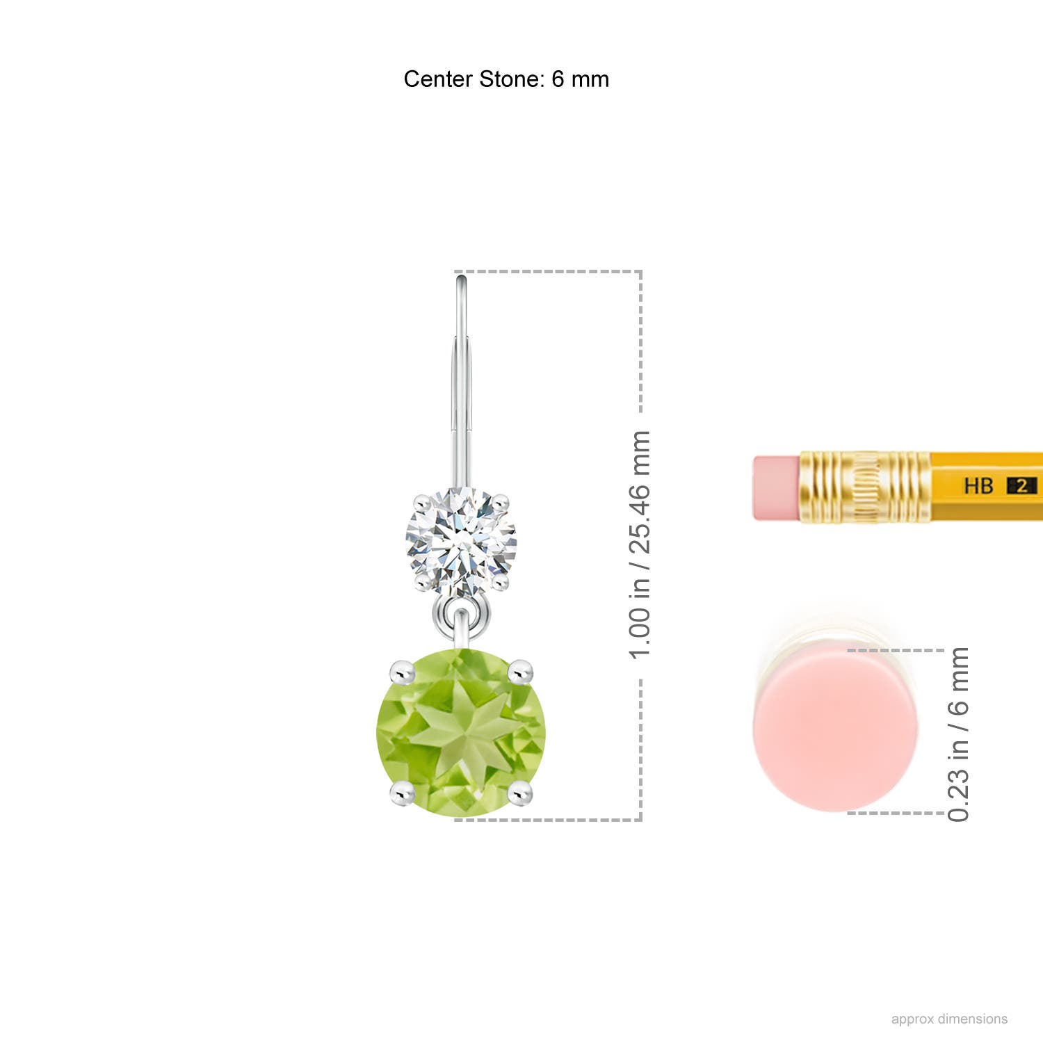 AA - Peridot / 2.22 CT / 14 KT White Gold