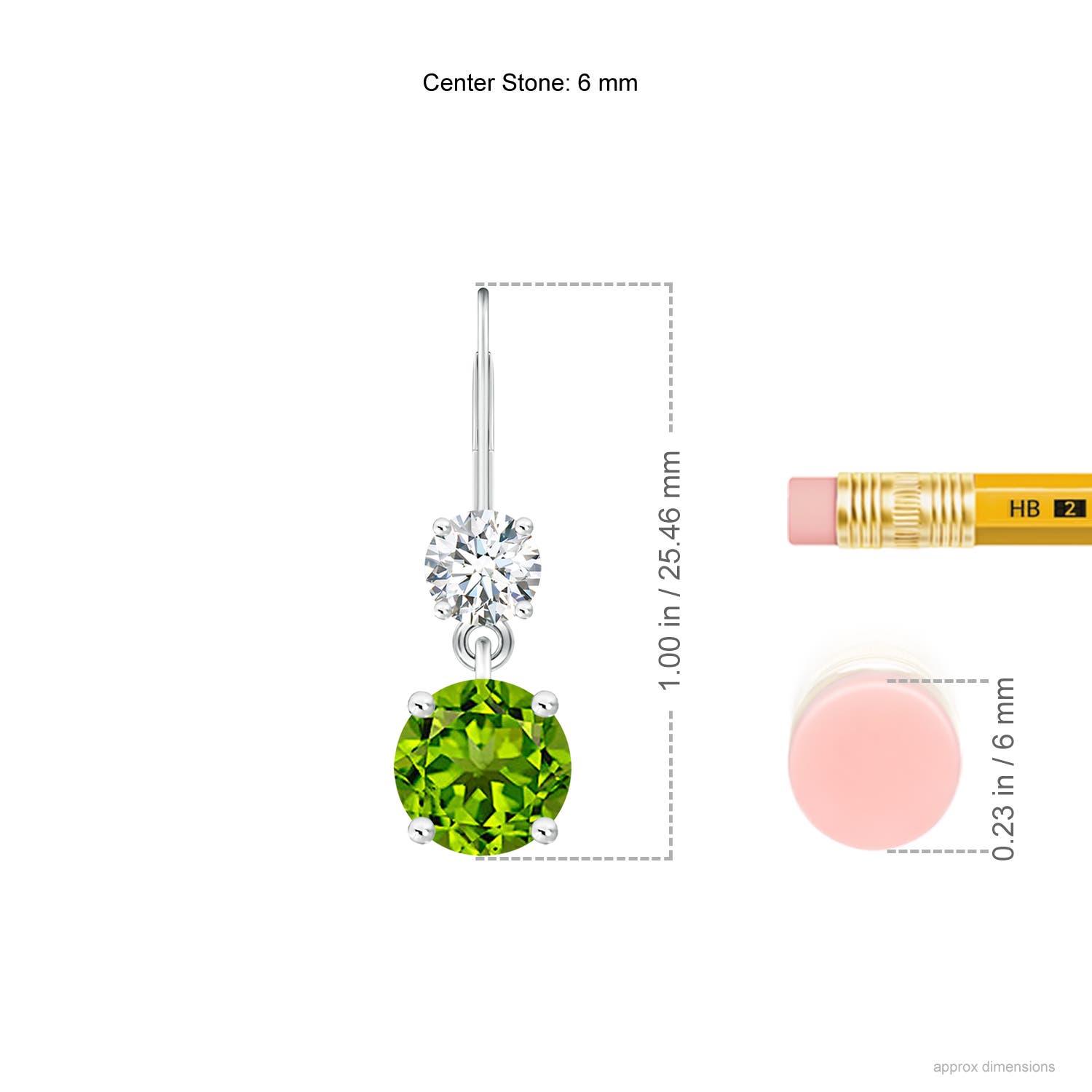 AAAA - Peridot / 2.22 CT / 14 KT White Gold