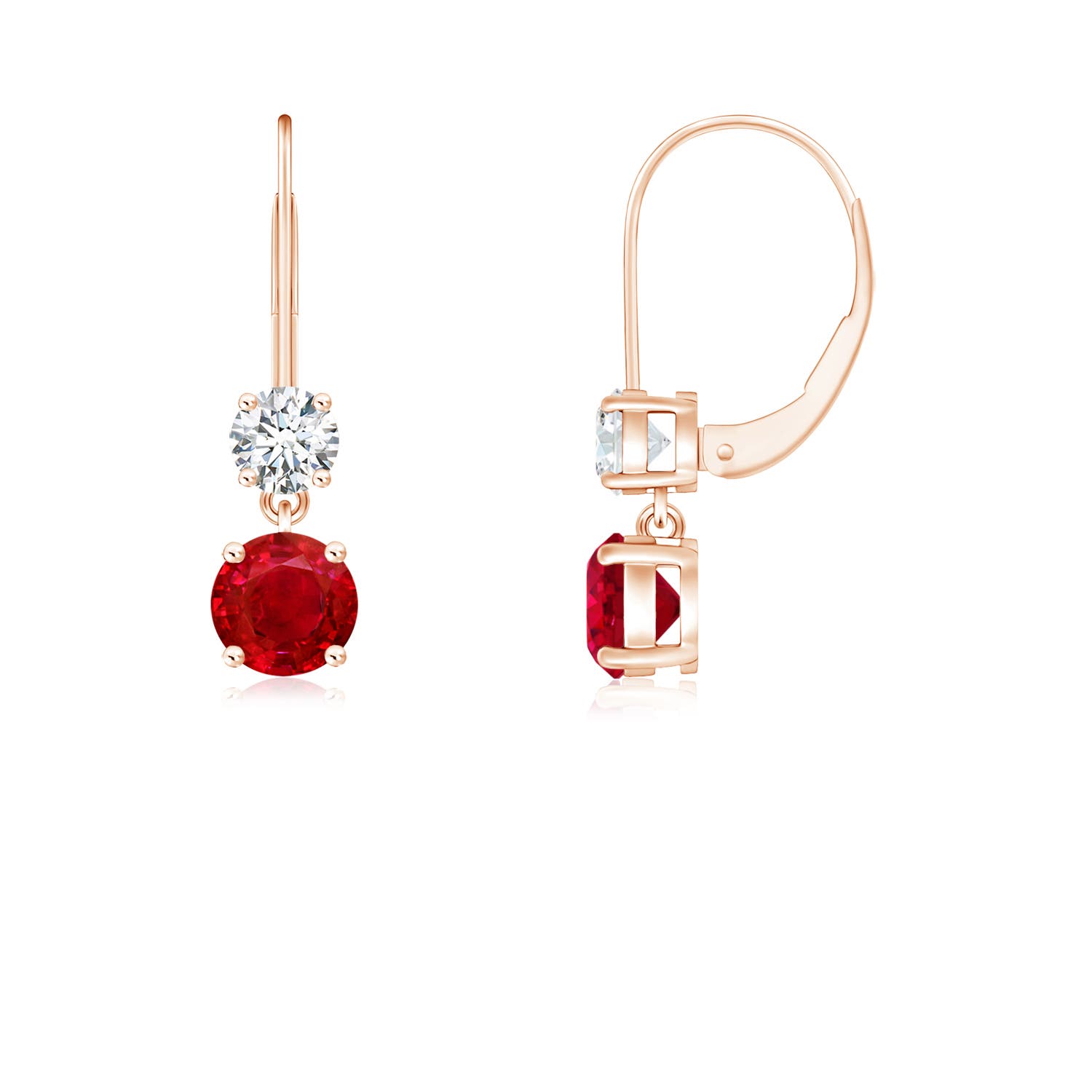 AAA - Ruby / 0.82 CT / 14 KT Rose Gold