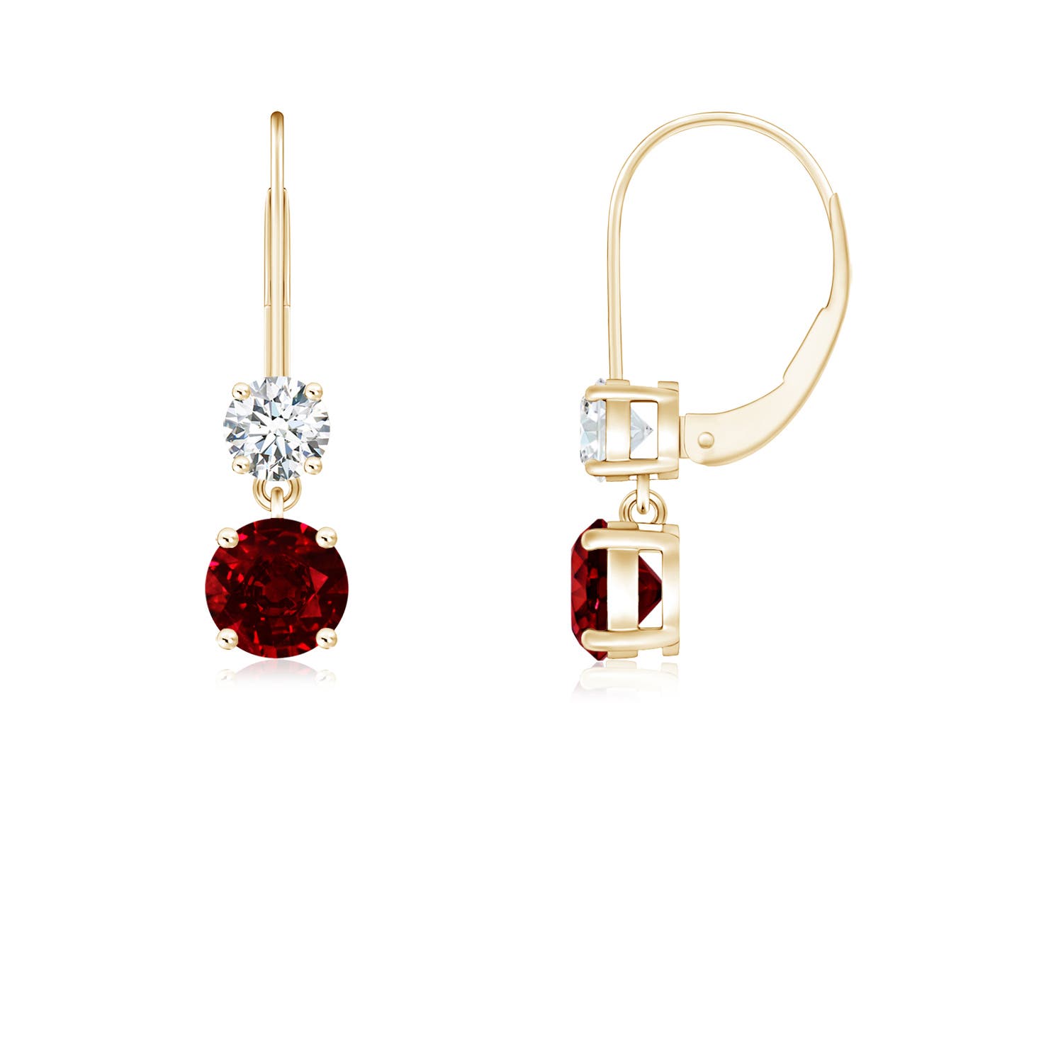 AAAA - Ruby / 0.82 CT / 14 KT Yellow Gold