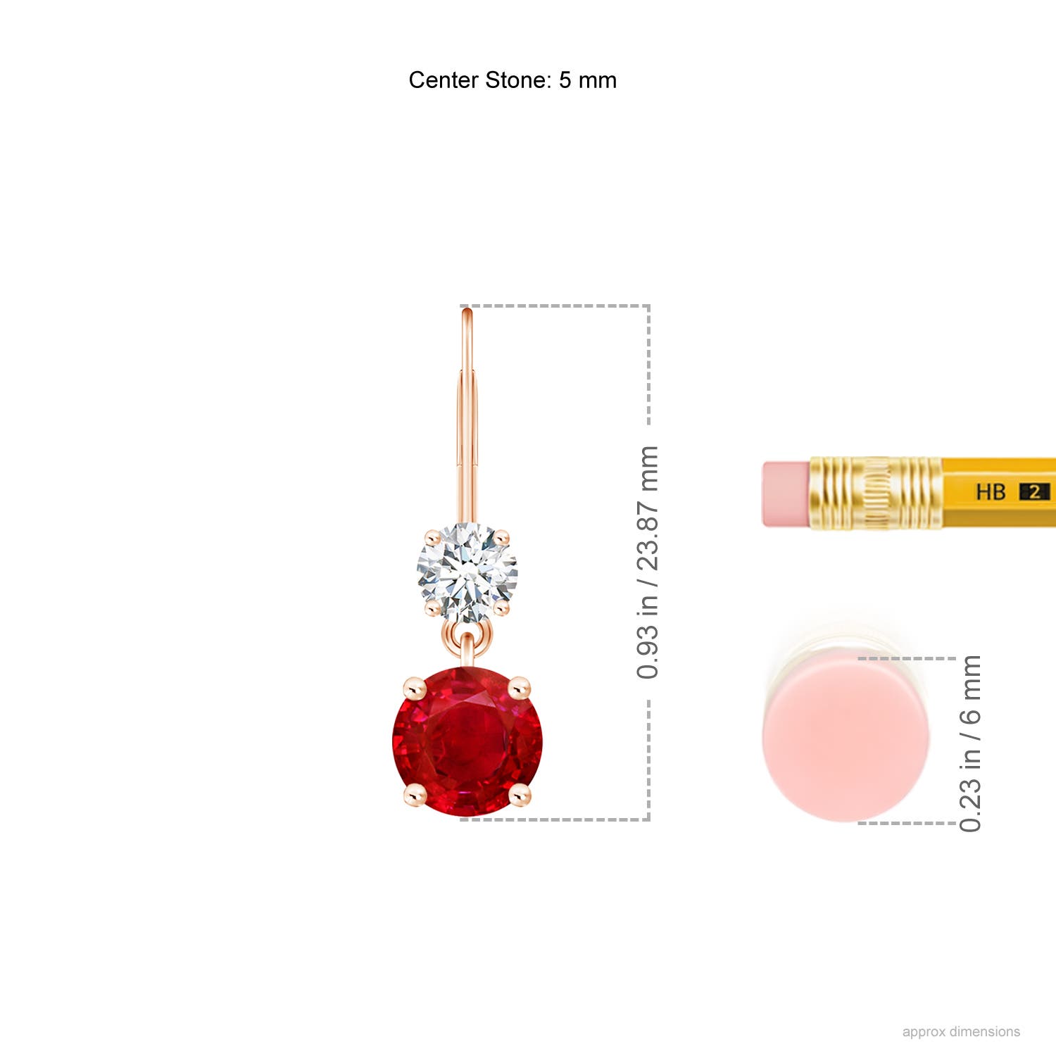 AAA - Ruby / 1.41 CT / 14 KT Rose Gold