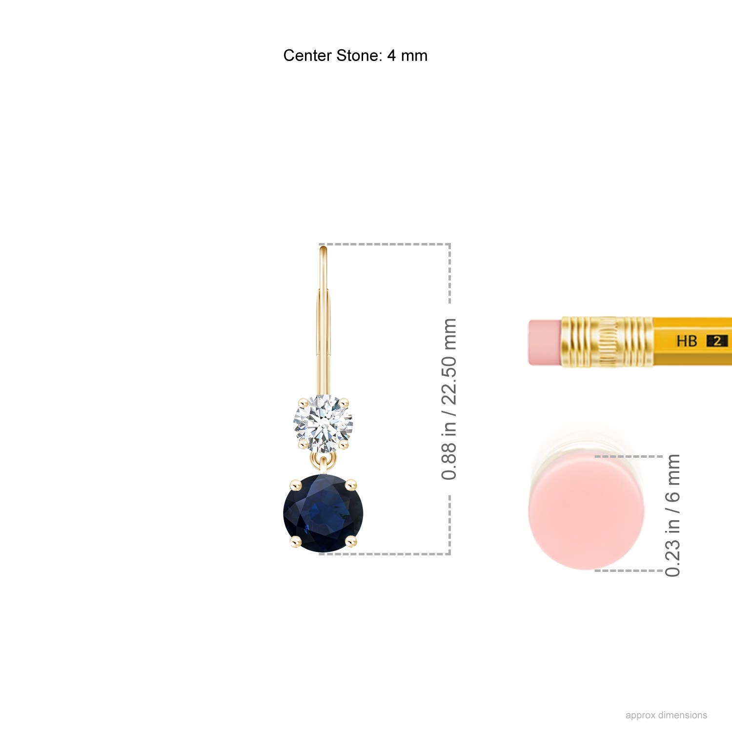 A - Blue Sapphire / 0.8 CT / 14 KT Yellow Gold