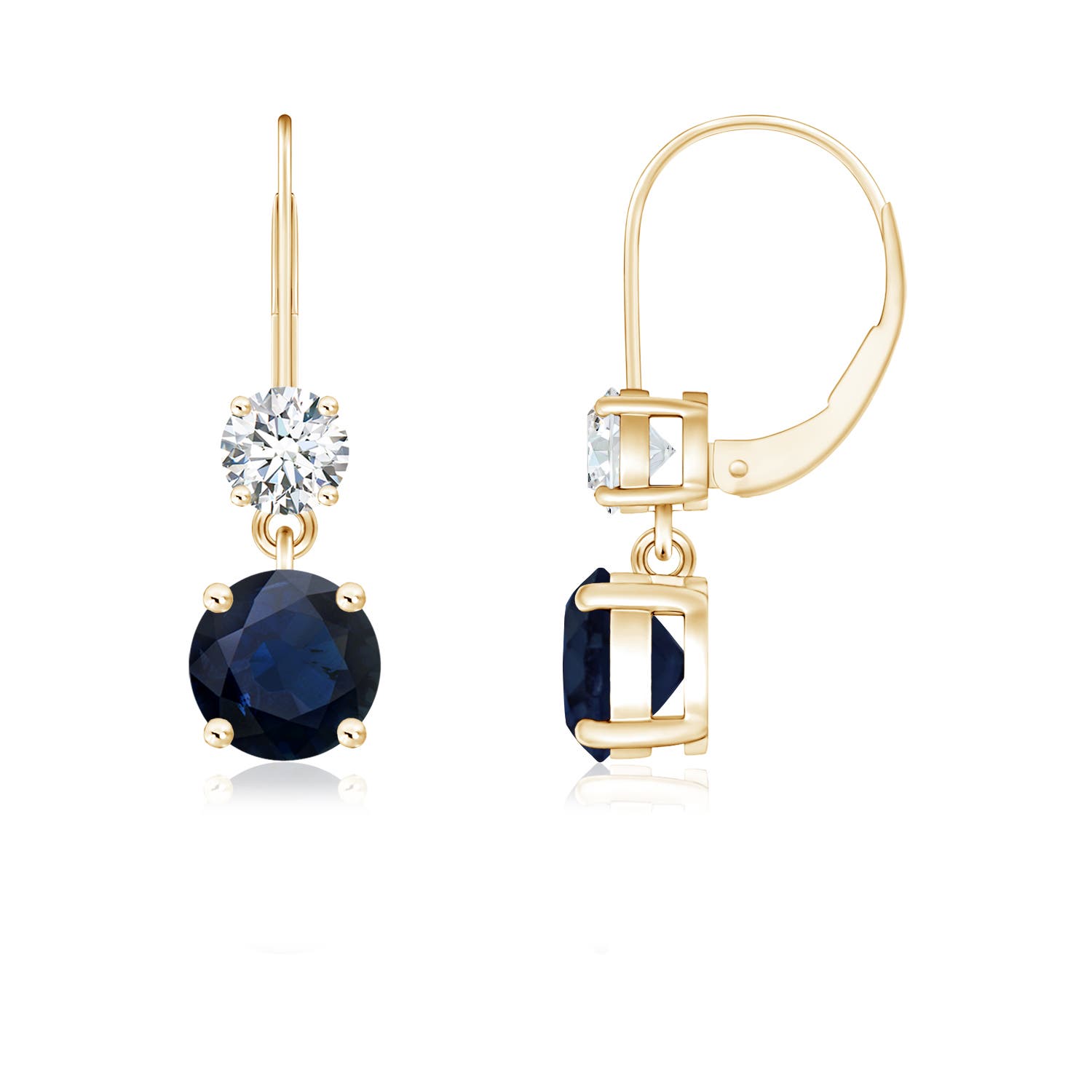 A - Blue Sapphire / 1.41 CT / 14 KT Yellow Gold