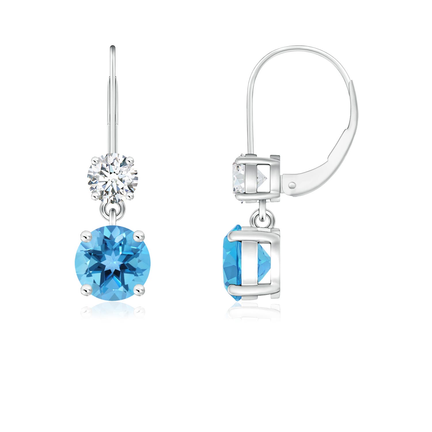 AA - Swiss Blue Topaz / 1.41 CT / 14 KT White Gold