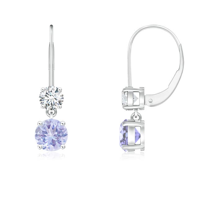 A - Tanzanite / 0.64 CT / 14 KT White Gold