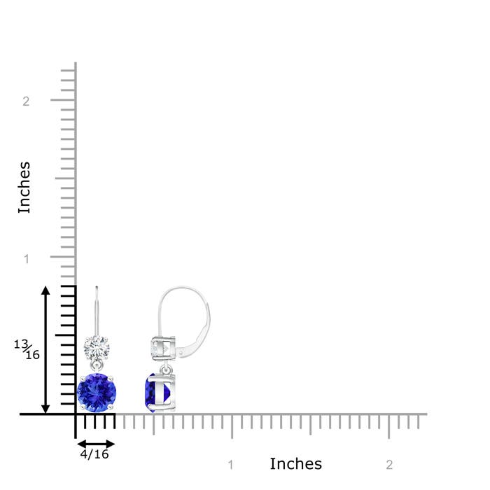 AAA - Tanzanite / 2.12 CT / 14 KT White Gold