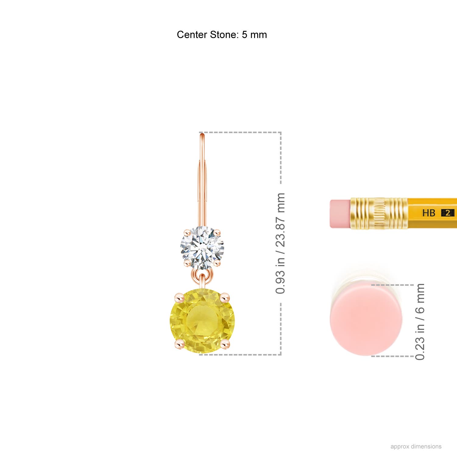 A - Yellow Sapphire / 1.27 CT / 14 KT Rose Gold