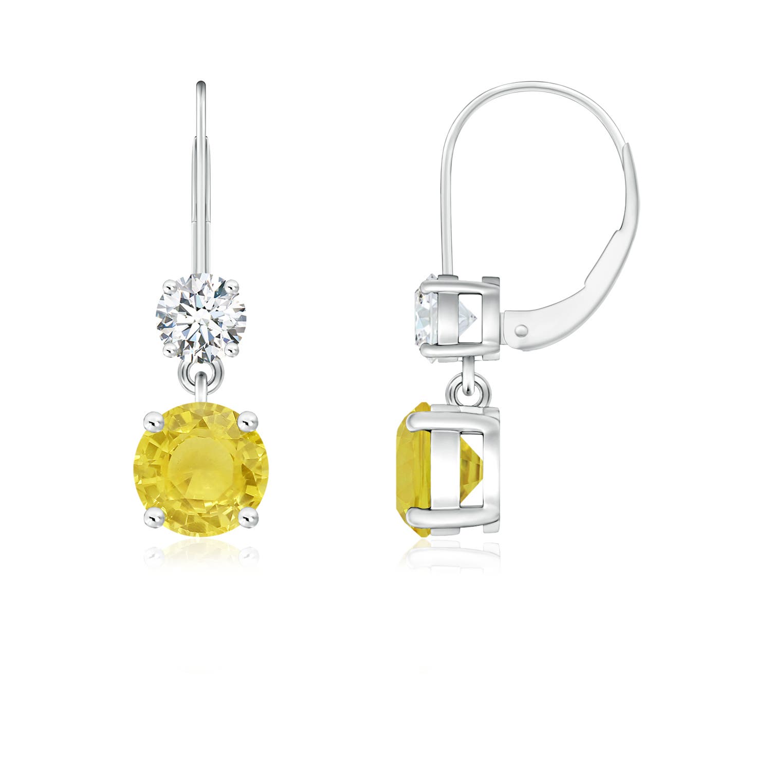 A - Yellow Sapphire / 1.27 CT / 14 KT White Gold