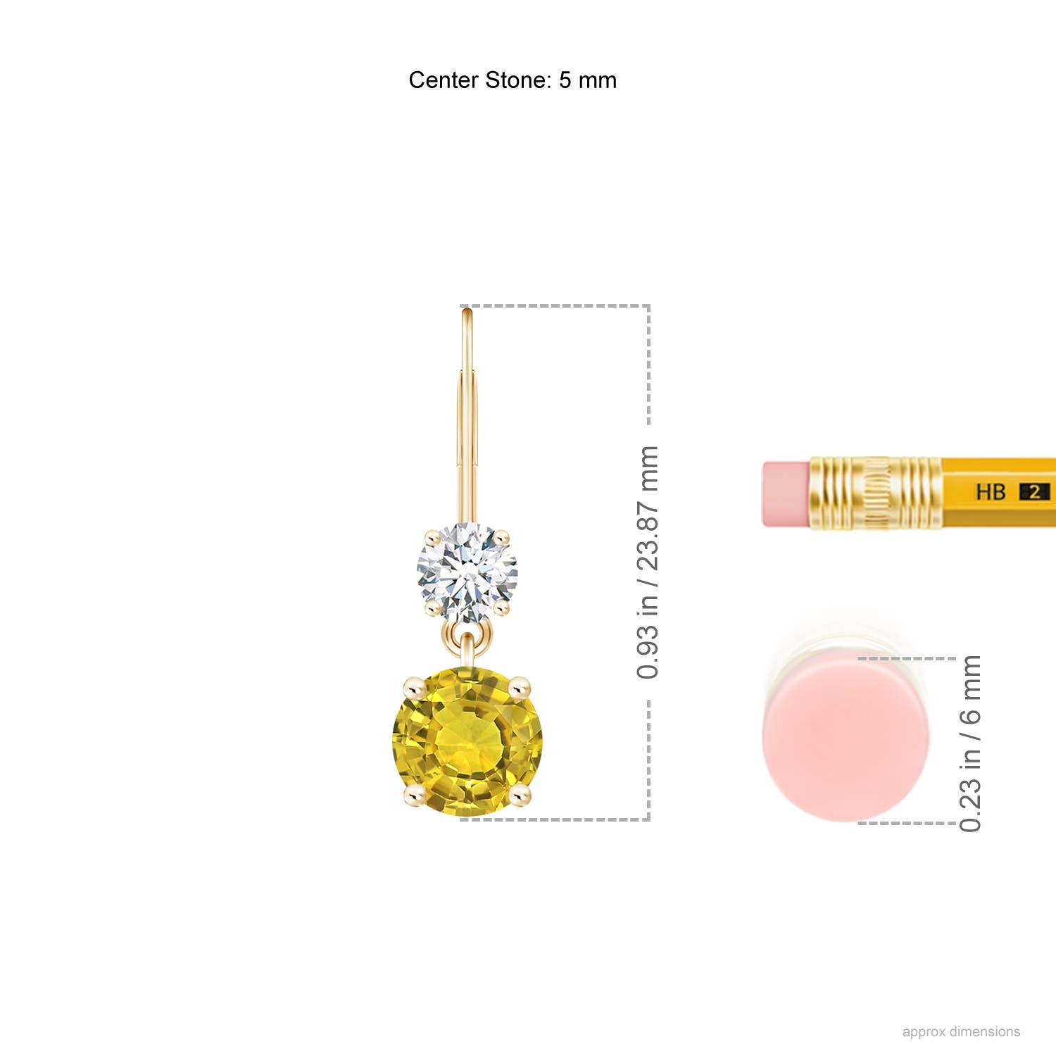 AAAA - Yellow Sapphire / 1.27 CT / 14 KT Yellow Gold