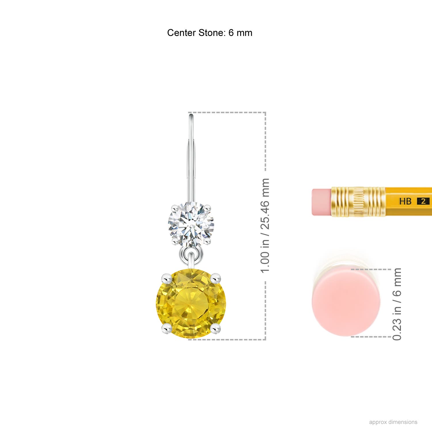 AAA - Yellow Sapphire / 2.32 CT / 14 KT White Gold