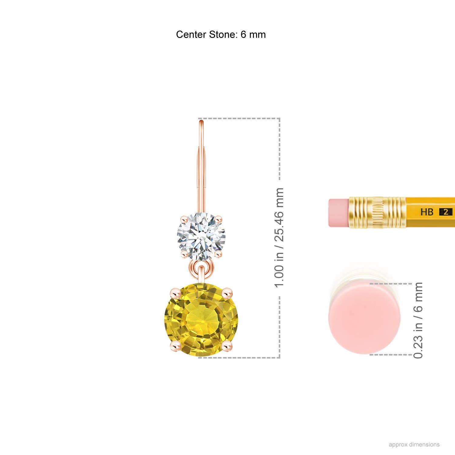 AAAA - Yellow Sapphire / 2.32 CT / 14 KT Rose Gold