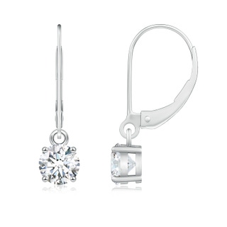 5.1mm GVS2 Round Diamond Leverback Earrings in P950 Platinum