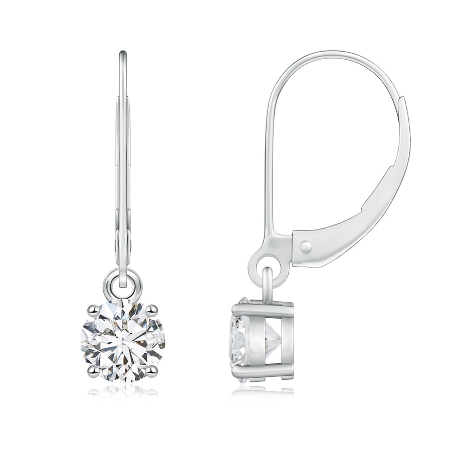 5.1mm HSI2 Round Diamond Leverback Earrings in P950 Platinum 