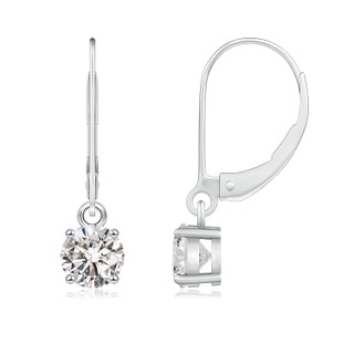 5.1mm IJI1I2 Round Diamond Leverback Earrings in P950 Platinum