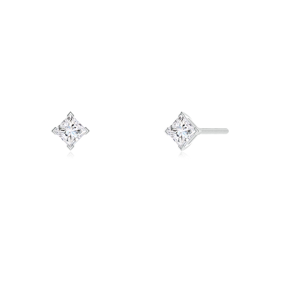 2.7mm GVS2 Princess-Cut Diamond Stud Earrings in P950 Platinum side 199