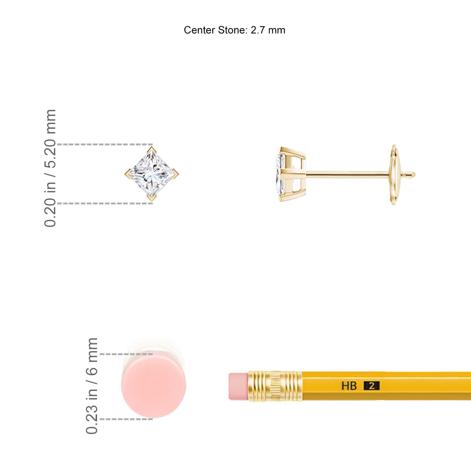 G, VS2 / 0.25 CT / 14 KT Yellow Gold