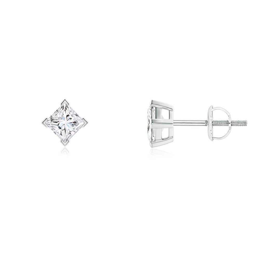 3.5mm GVS2 Princess-Cut Diamond Stud Earrings in P950 Platinum