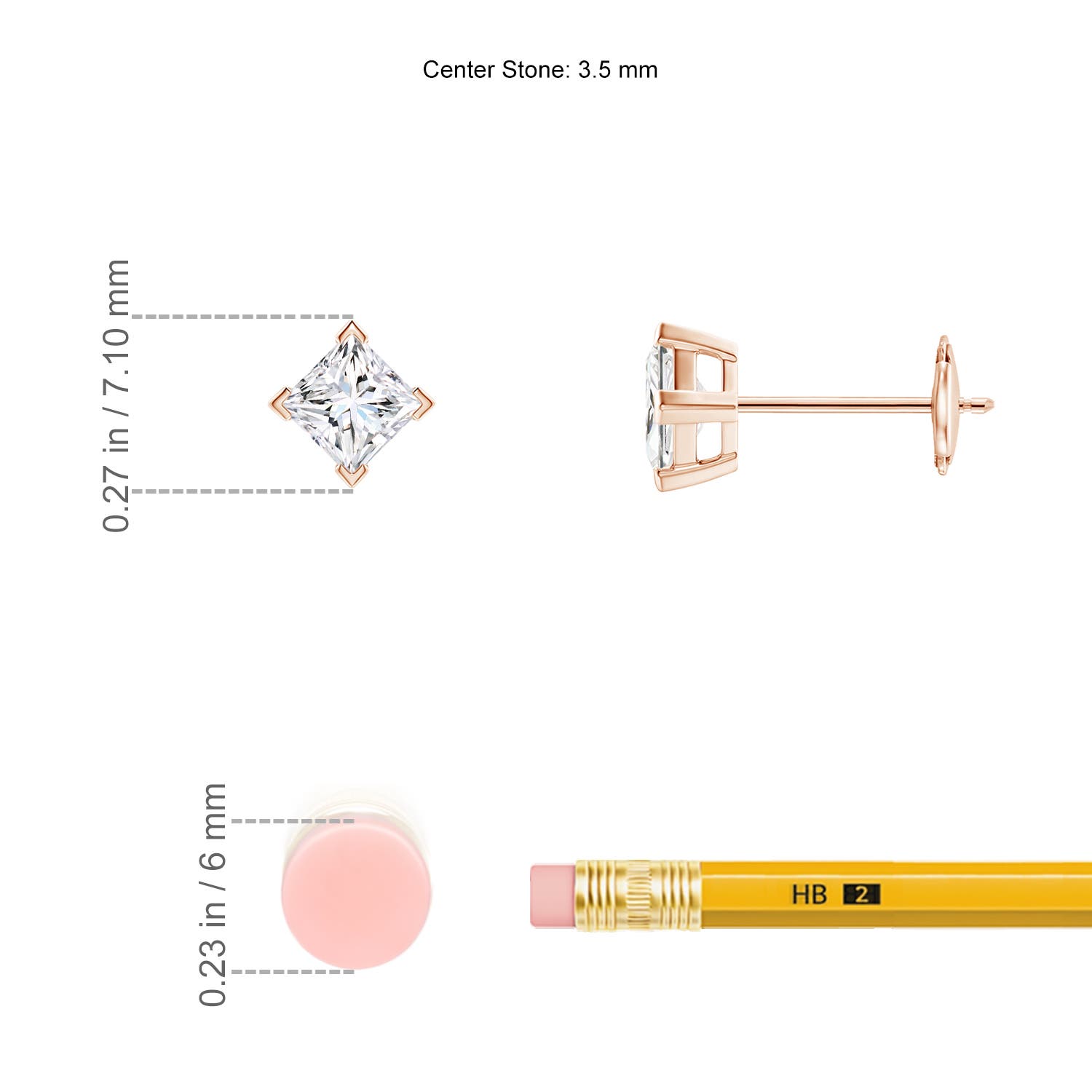 G, VS2 / 0.5 CT / 14 KT Rose Gold