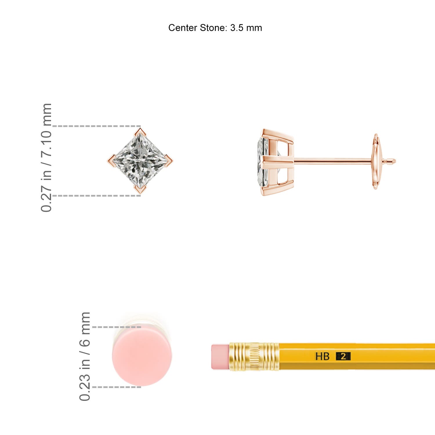 K, I3 / 0.5 CT / 14 KT Rose Gold