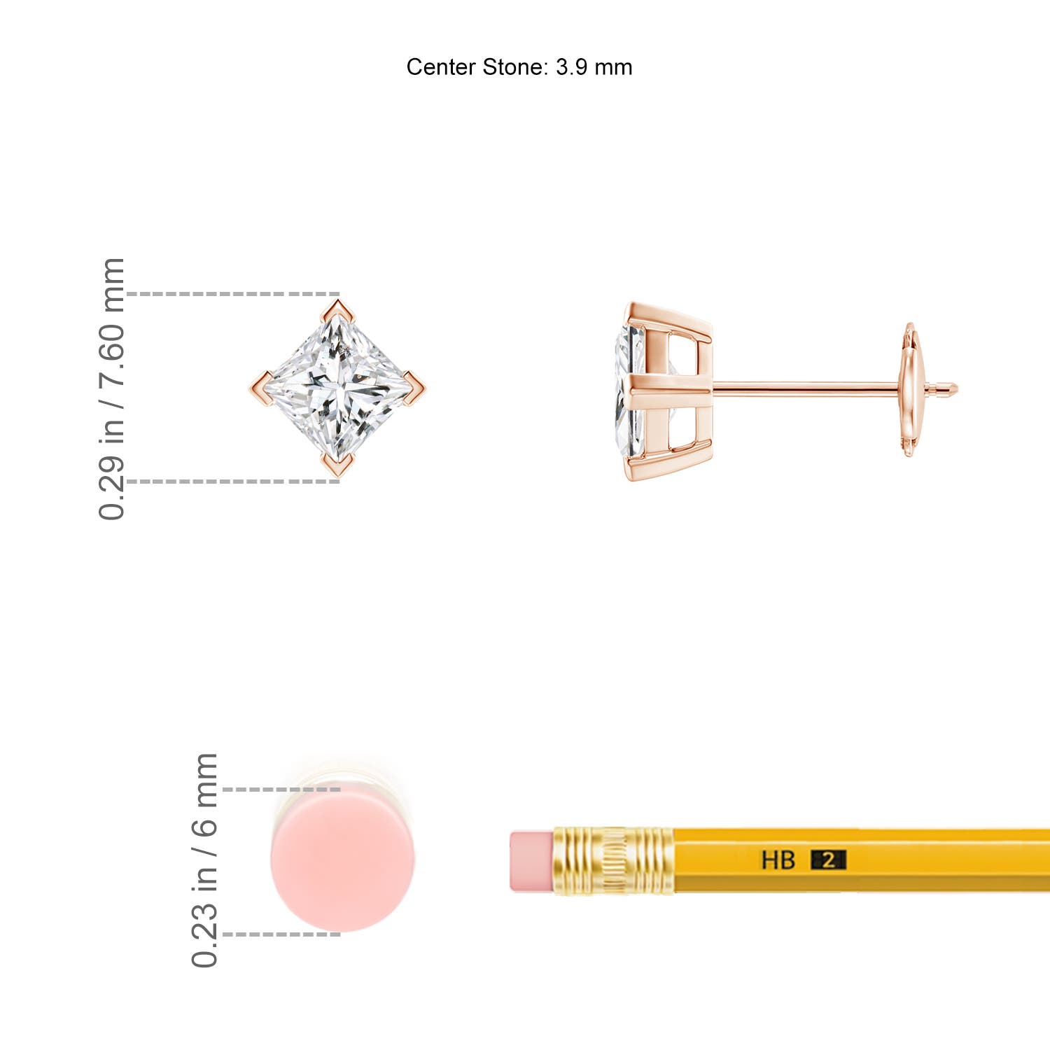 H, SI2 / 0.66 CT / 14 KT Rose Gold