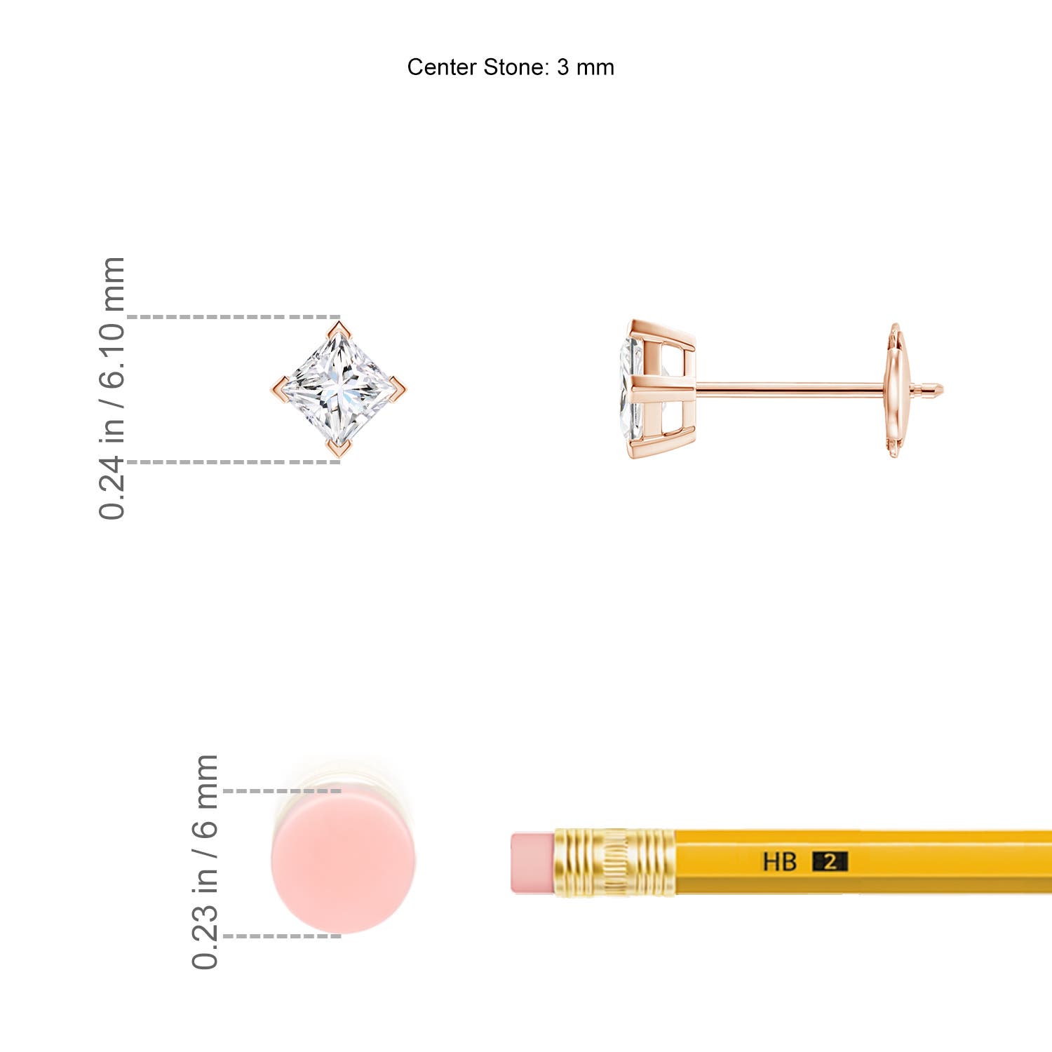 G, VS2 / 0.32 CT / 14 KT Rose Gold