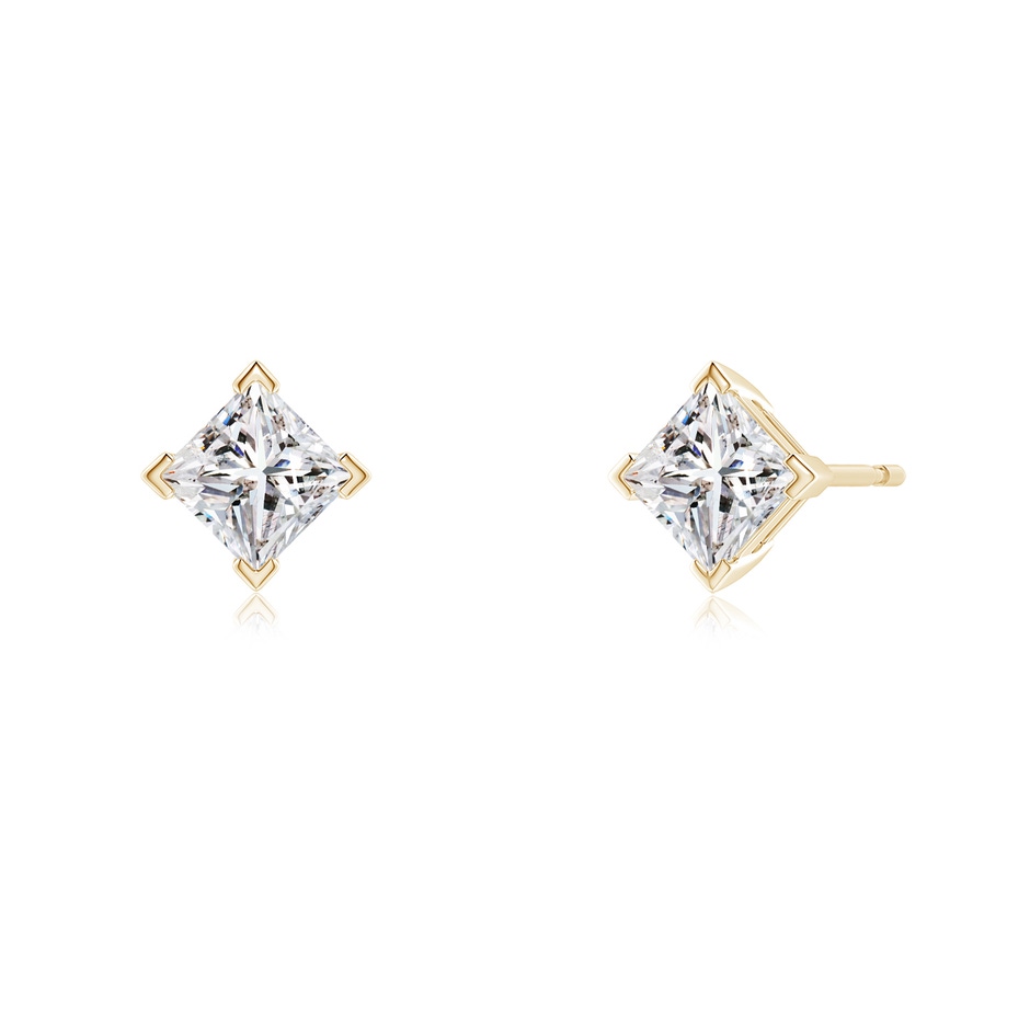 4.4mm IJI1I2 Princess-Cut Diamond Stud Earrings in Yellow Gold side 199
