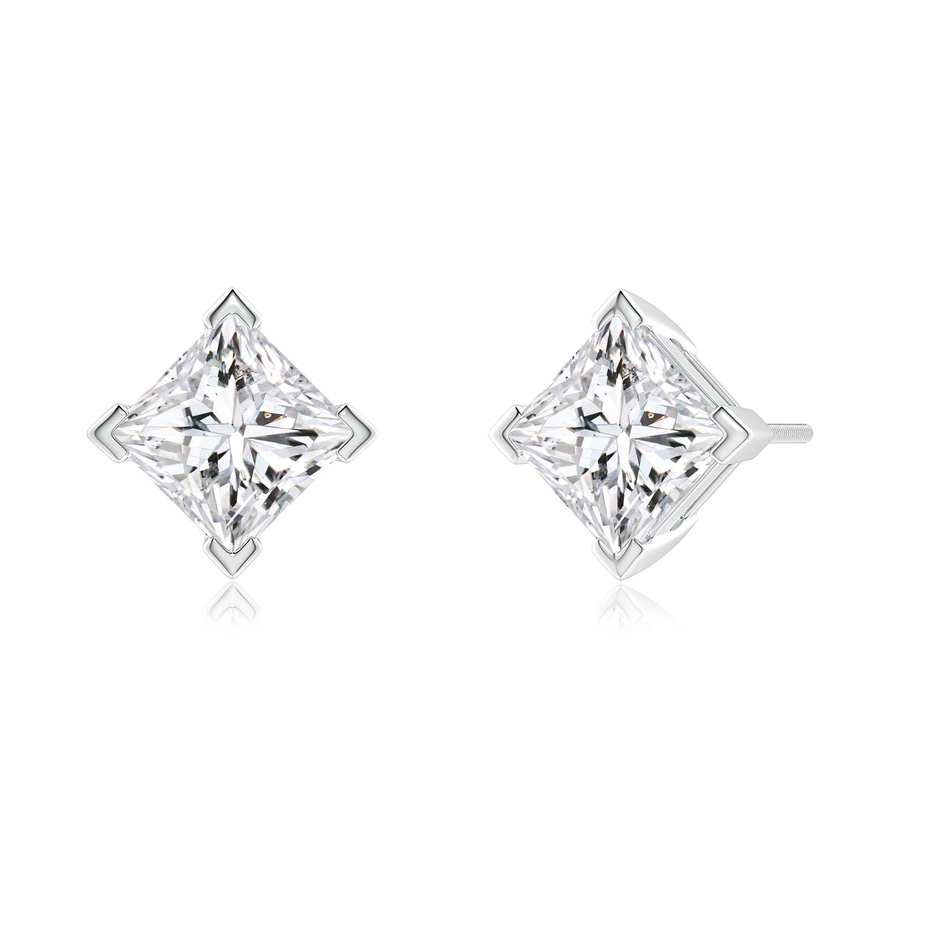 6.2mm HSI2 Princess-Cut Diamond Stud Earrings in P950 Platinum side 199