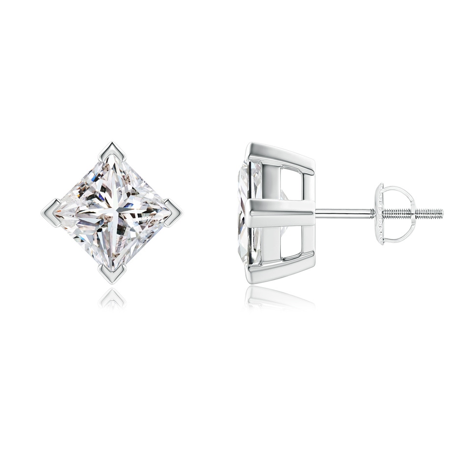 6.2mm IJI1I2 Princess-Cut Diamond Stud Earrings in P950 Platinum 