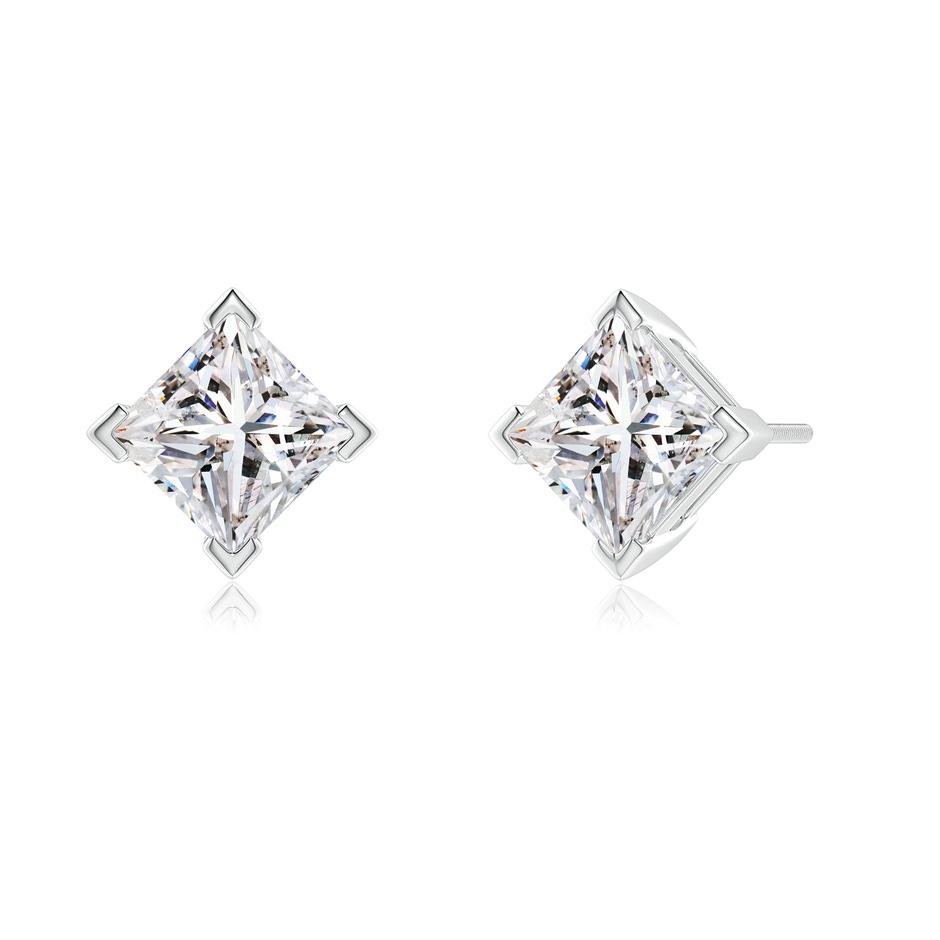 6.2mm IJI1I2 Princess-Cut Diamond Stud Earrings in P950 Platinum side 199