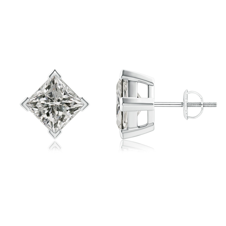 6.2mm KI3 Princess-Cut Diamond Stud Earrings in P950 Platinum 
