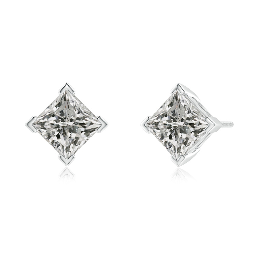 6.2mm KI3 Princess-Cut Diamond Stud Earrings in P950 Platinum side 199