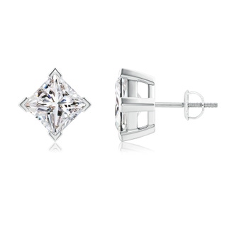 6.5mm IJI1I2 Princess-Cut Diamond Stud Earrings in P950 Platinum