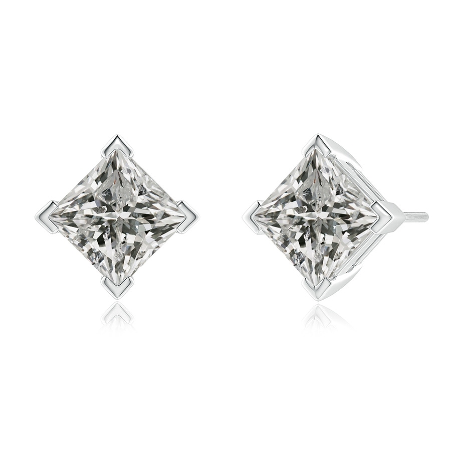 6.8mm KI3 Princess-Cut Diamond Stud Earrings in P950 Platinum side 199