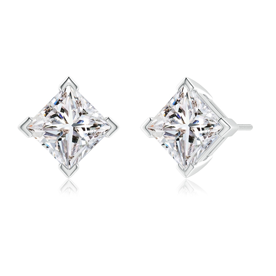 7.4mm IJI1I2 Princess-Cut Diamond Stud Earrings in P950 Platinum side 199